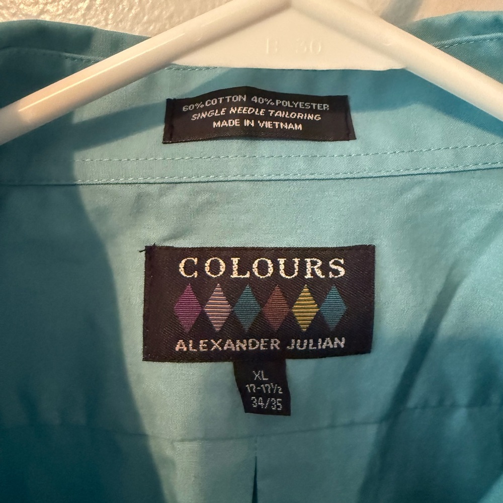 Alexander Julian Aqua Blue Shirt